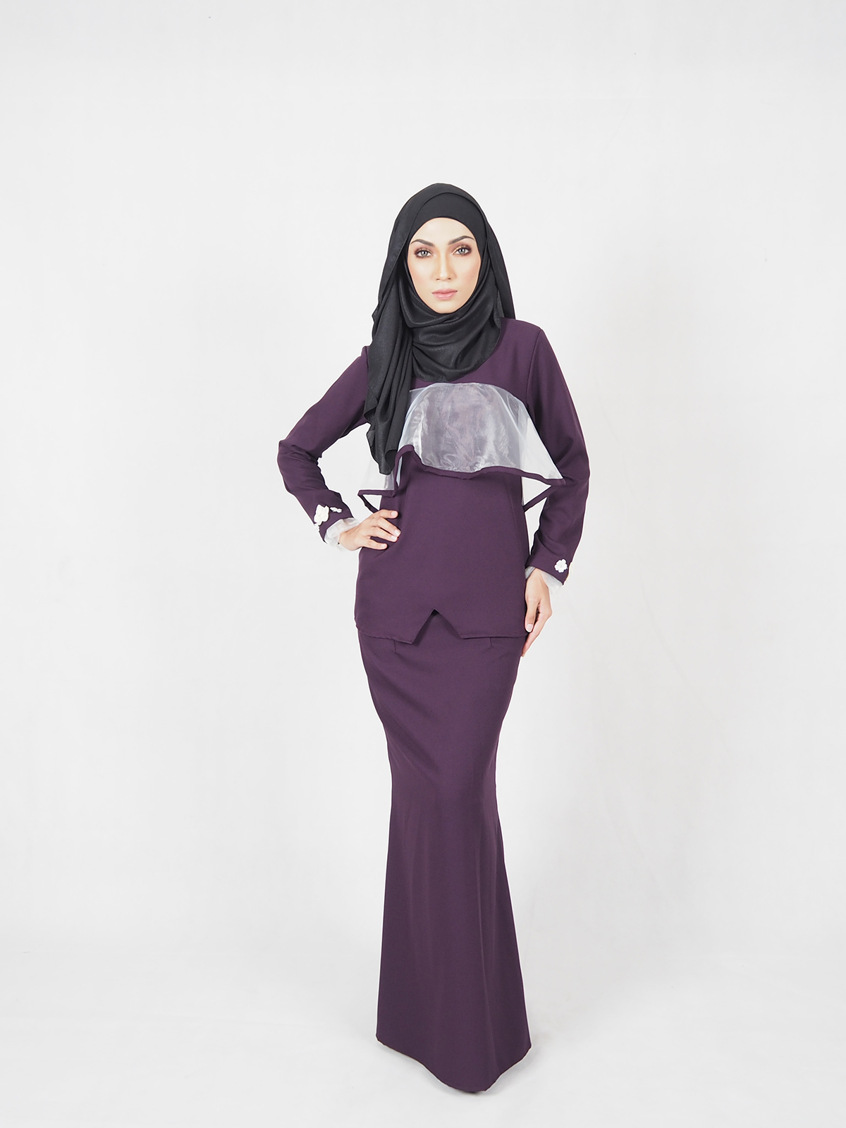 SW4522 Baju Kurung Purple