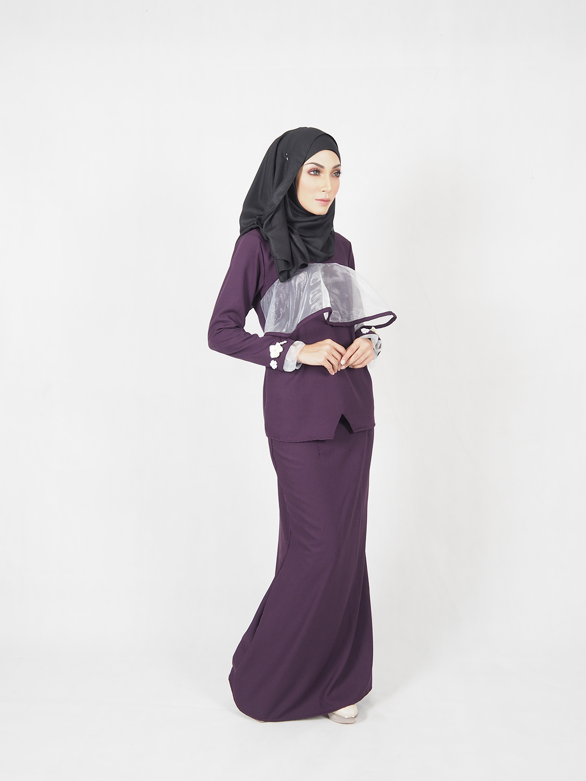 SW4522 Baju Kurung Purple
