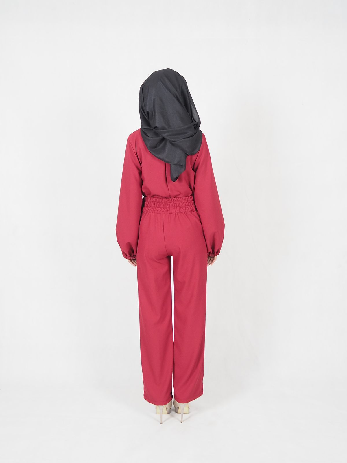 SW4535 Blouse & Pant Set Red
