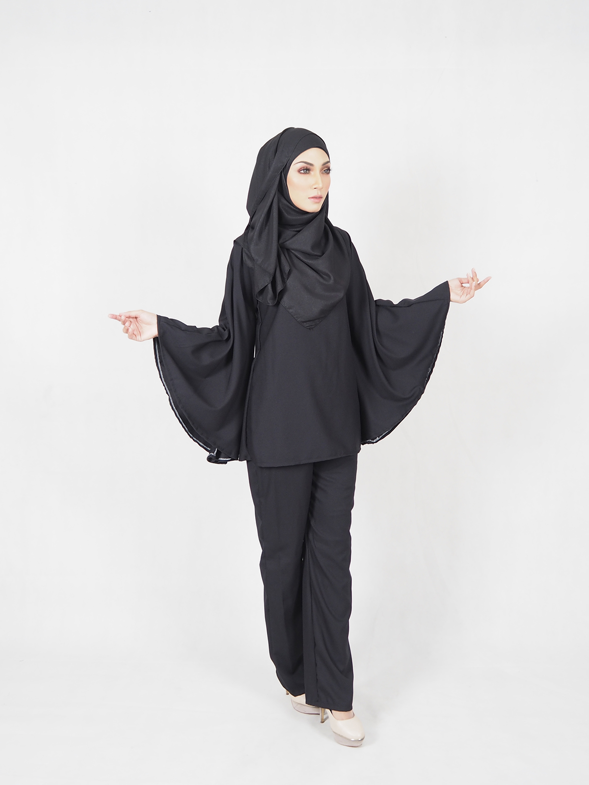 SW4536 Blouse & Pant Set Black