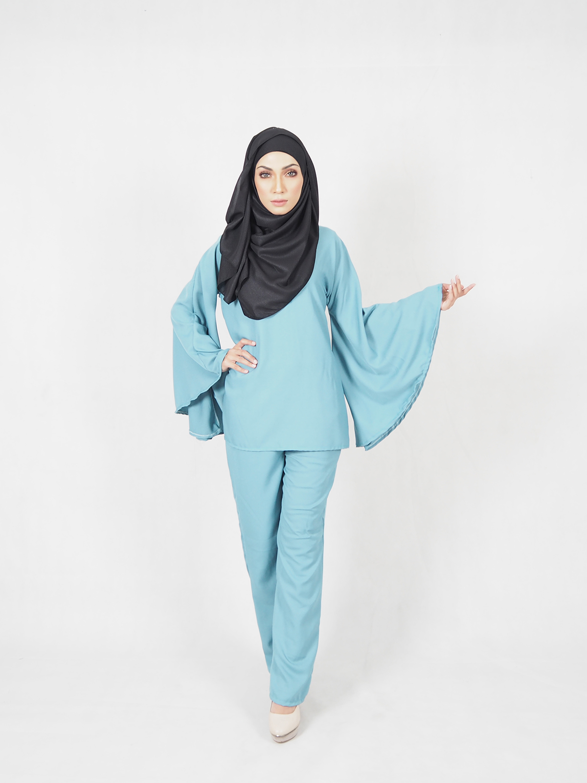 SW4536 Blouse & Pant Set Blue