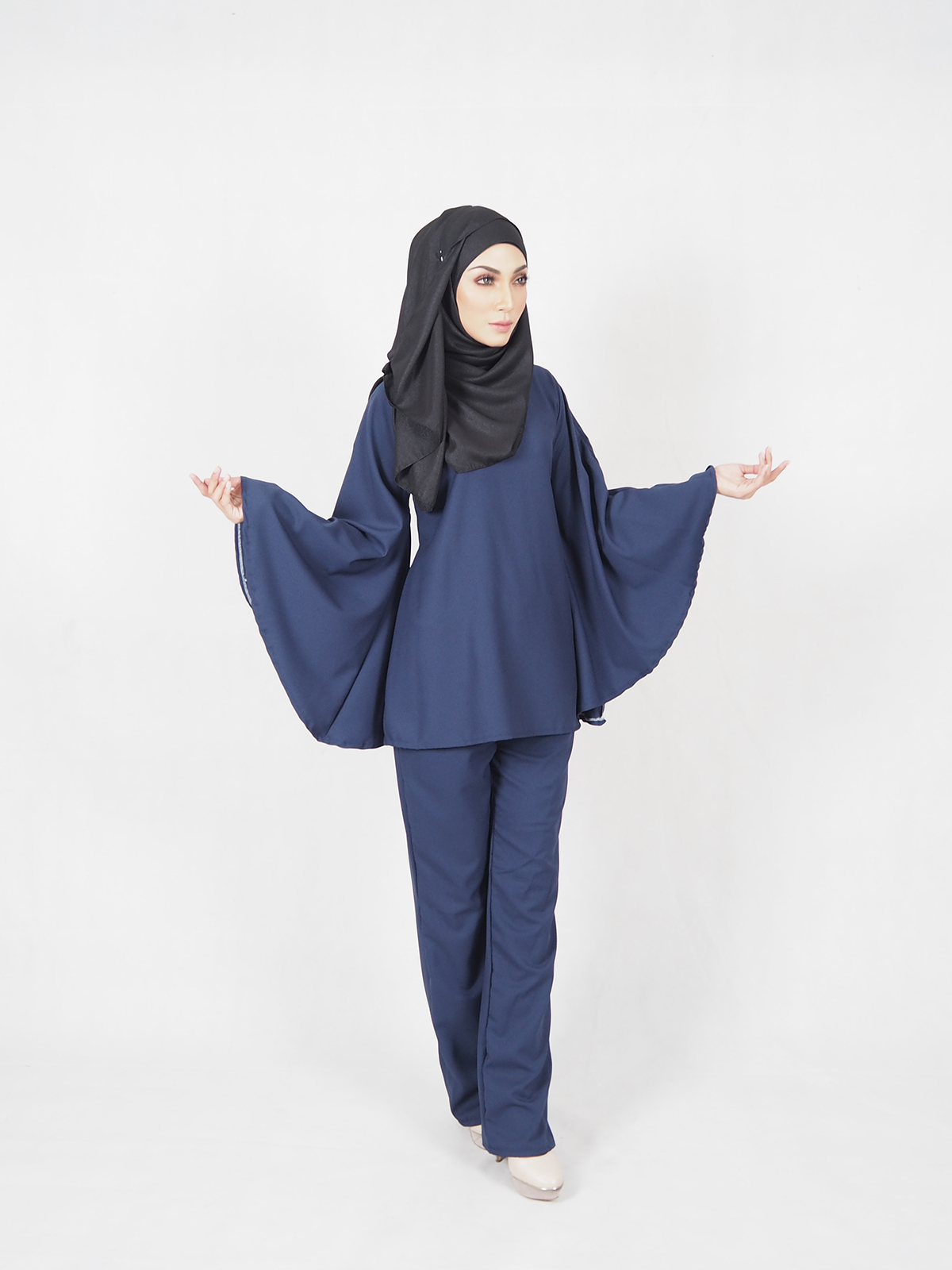 SW4536 Blouse & Pant Set Dark Blue