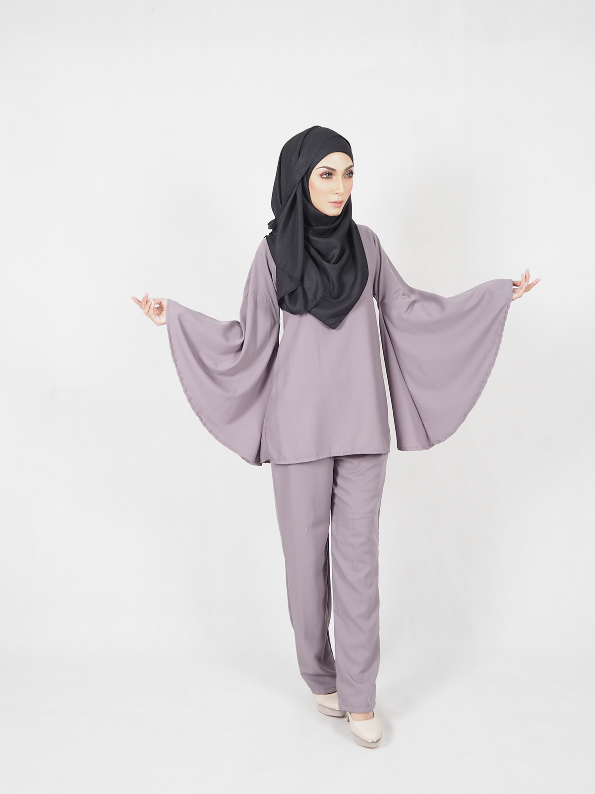 SW4536 Blouse & Pant Set Grey