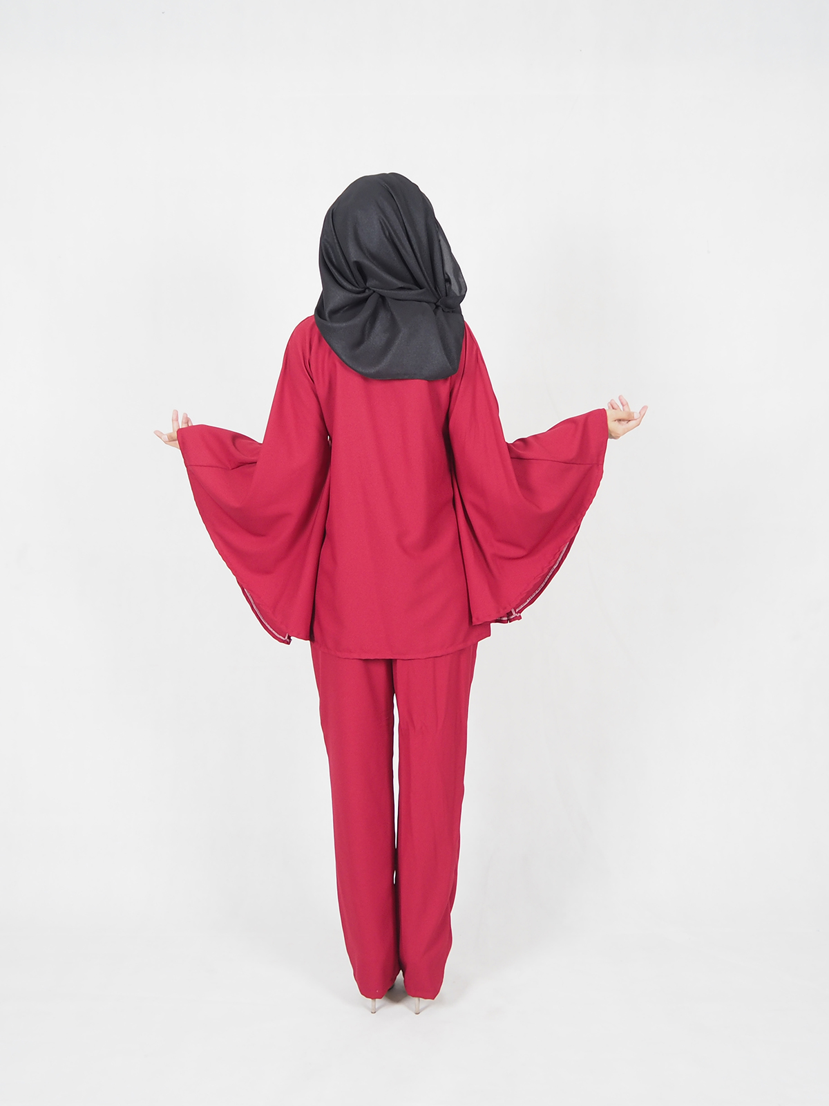 SW4536 Blouse & Pant Set Maroon