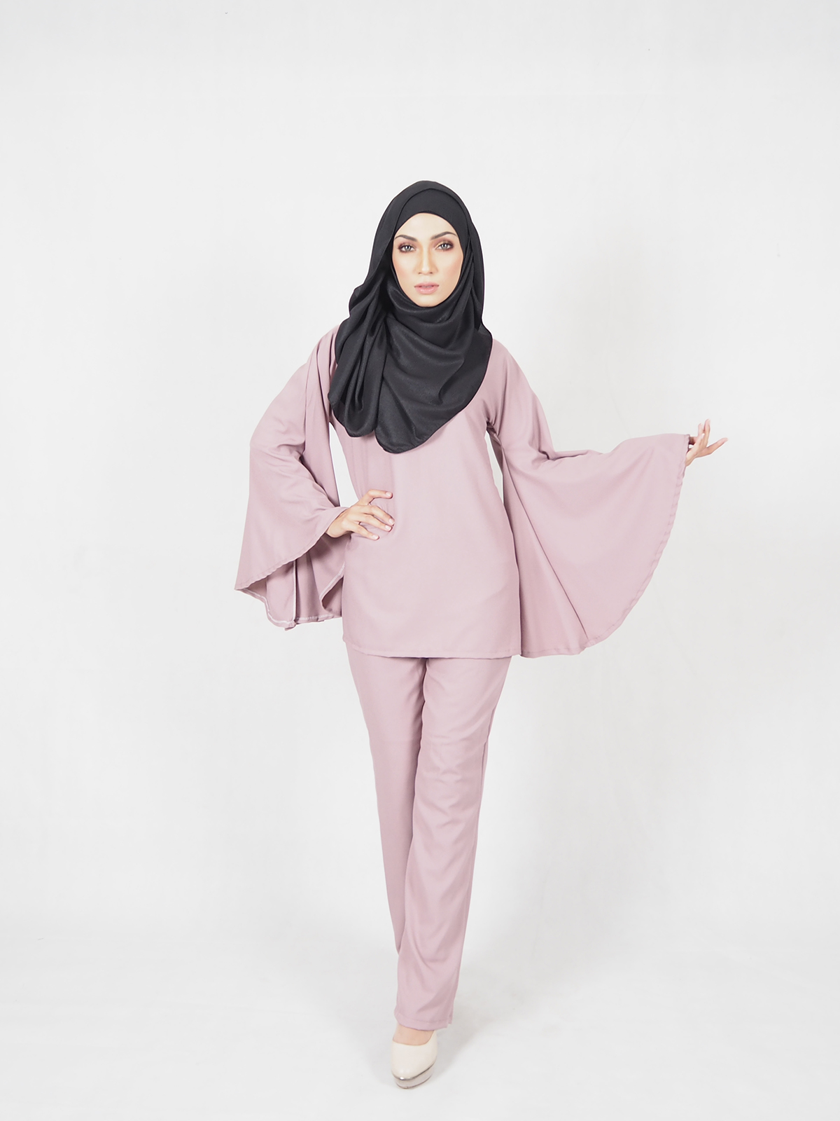 SW4536 Blouse & Pant Set Pink