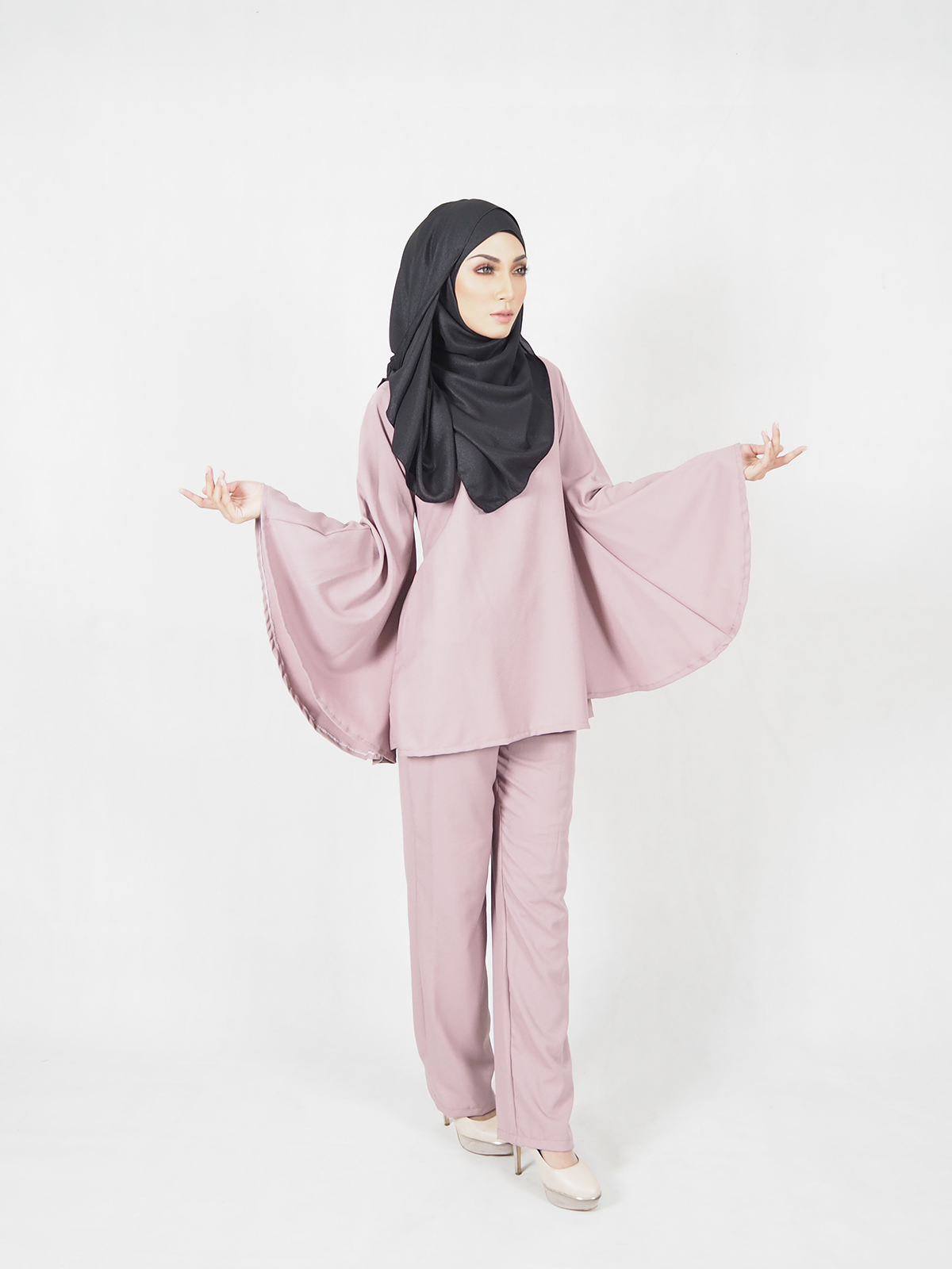 SW4536 Blouse & Pant Set Pink
