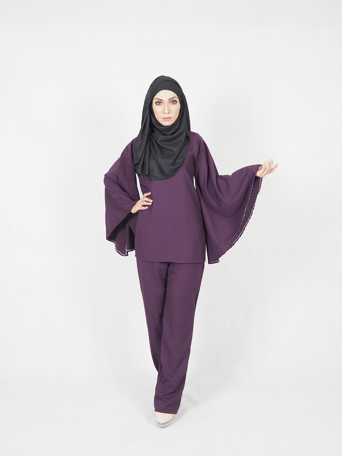SW4536 Blouse & Pant Set Purple