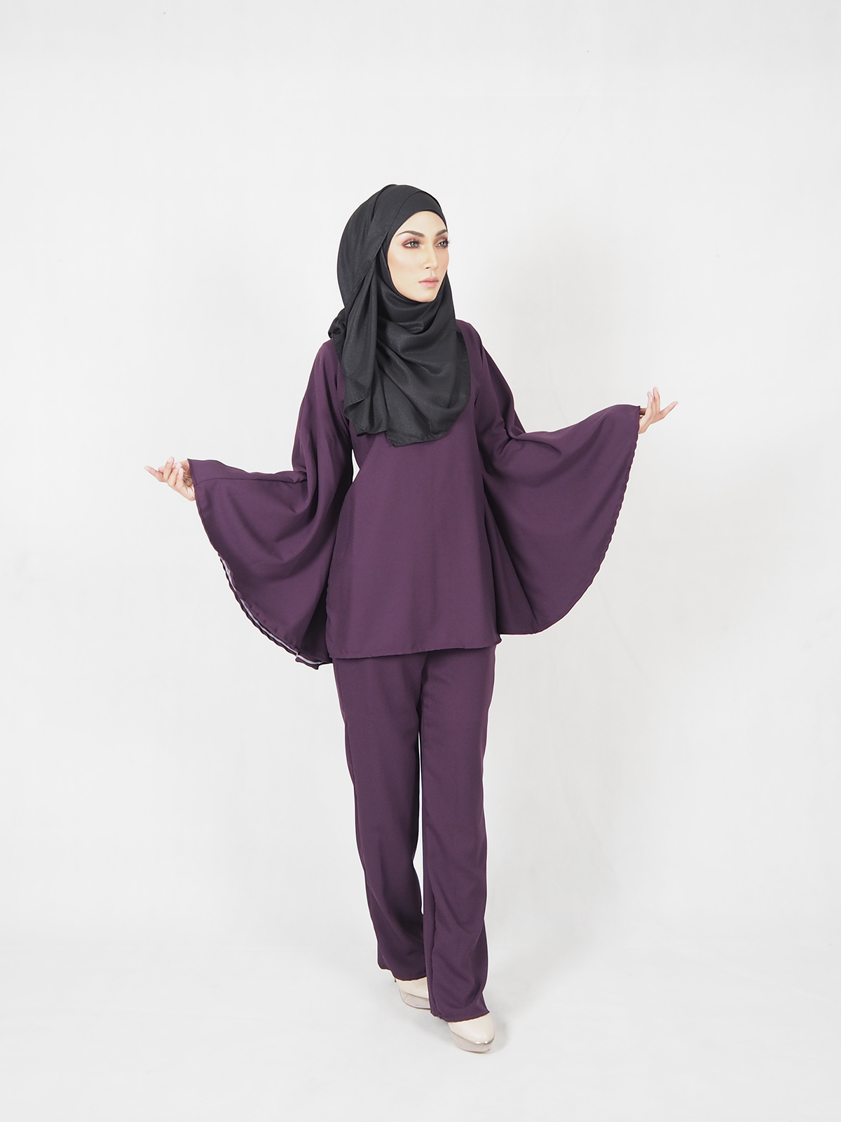 SW4536 Blouse & Pant Set Purple