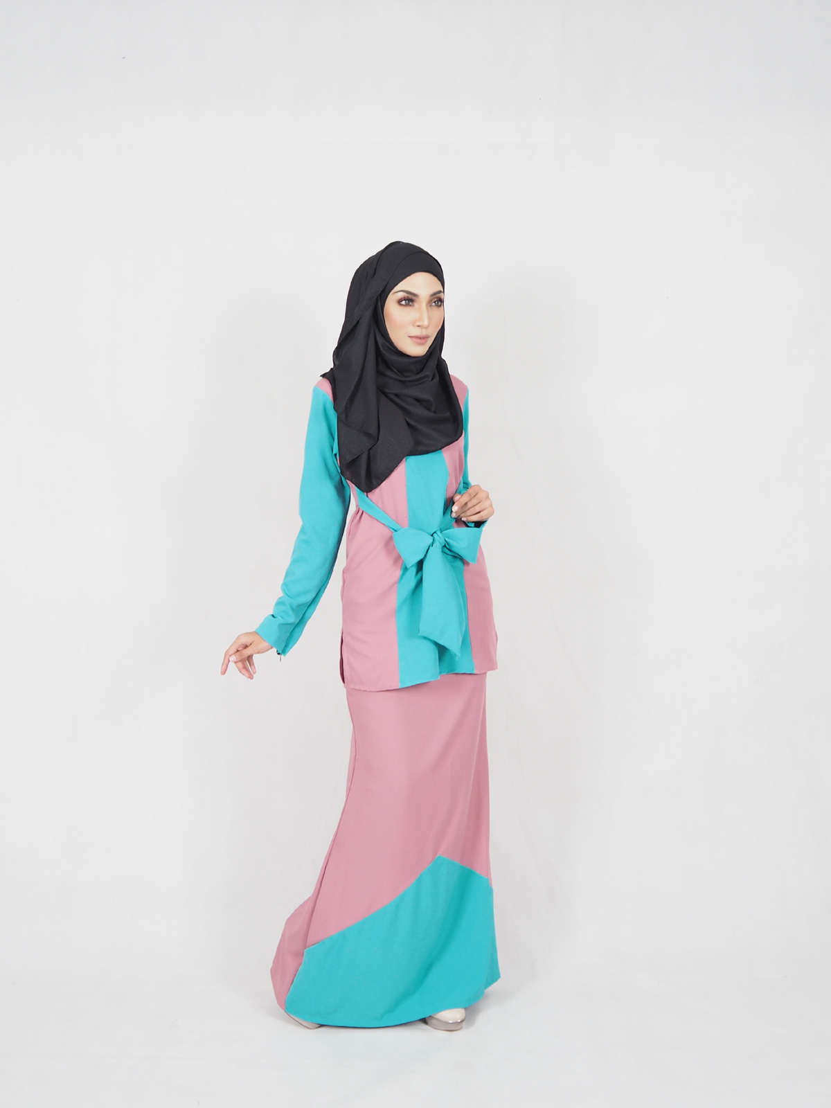 SW4541 Baju Kurung (Plus Size) Pink