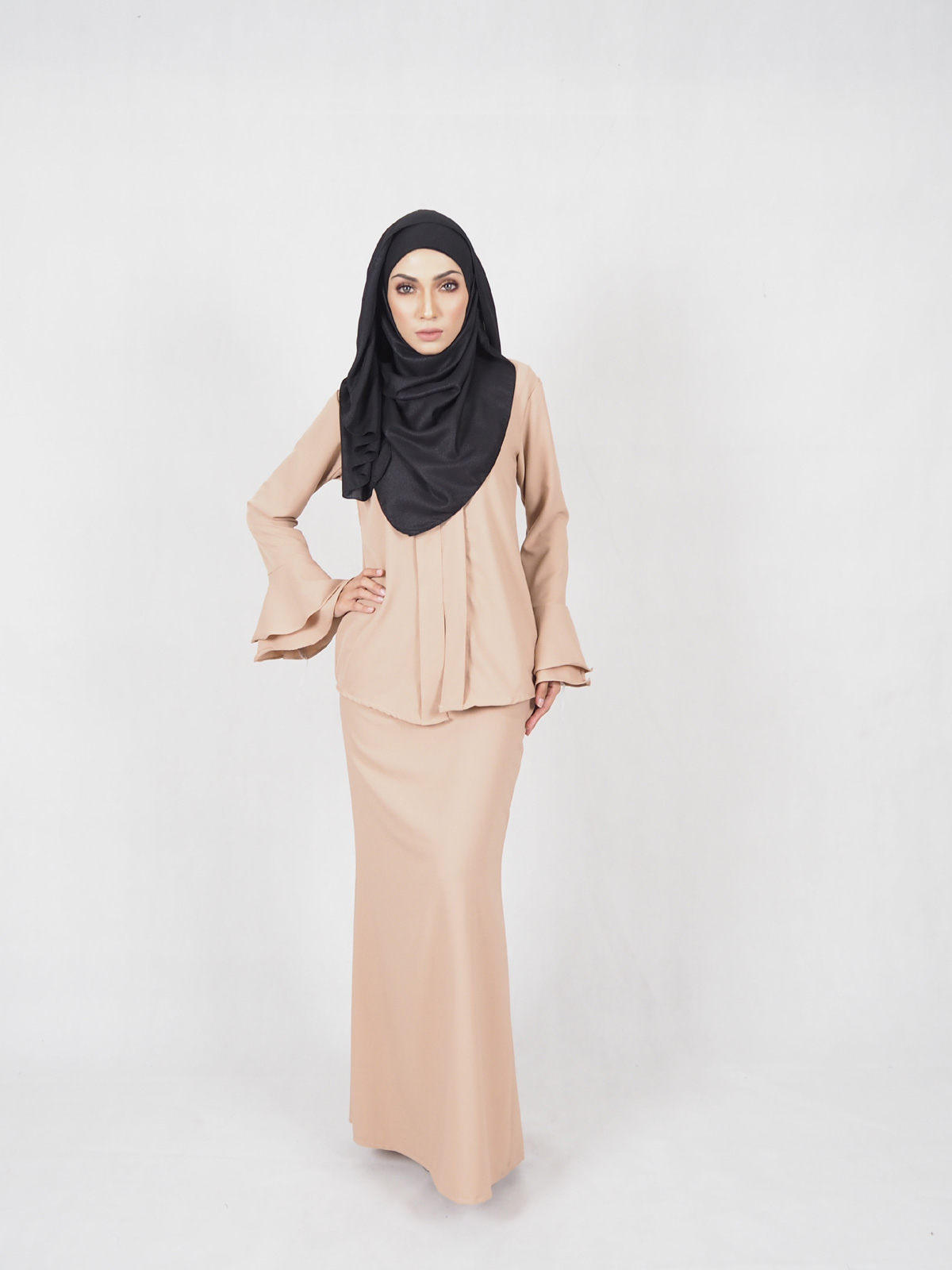 SW4547 Kebaya (Plus Size) Dark Brown