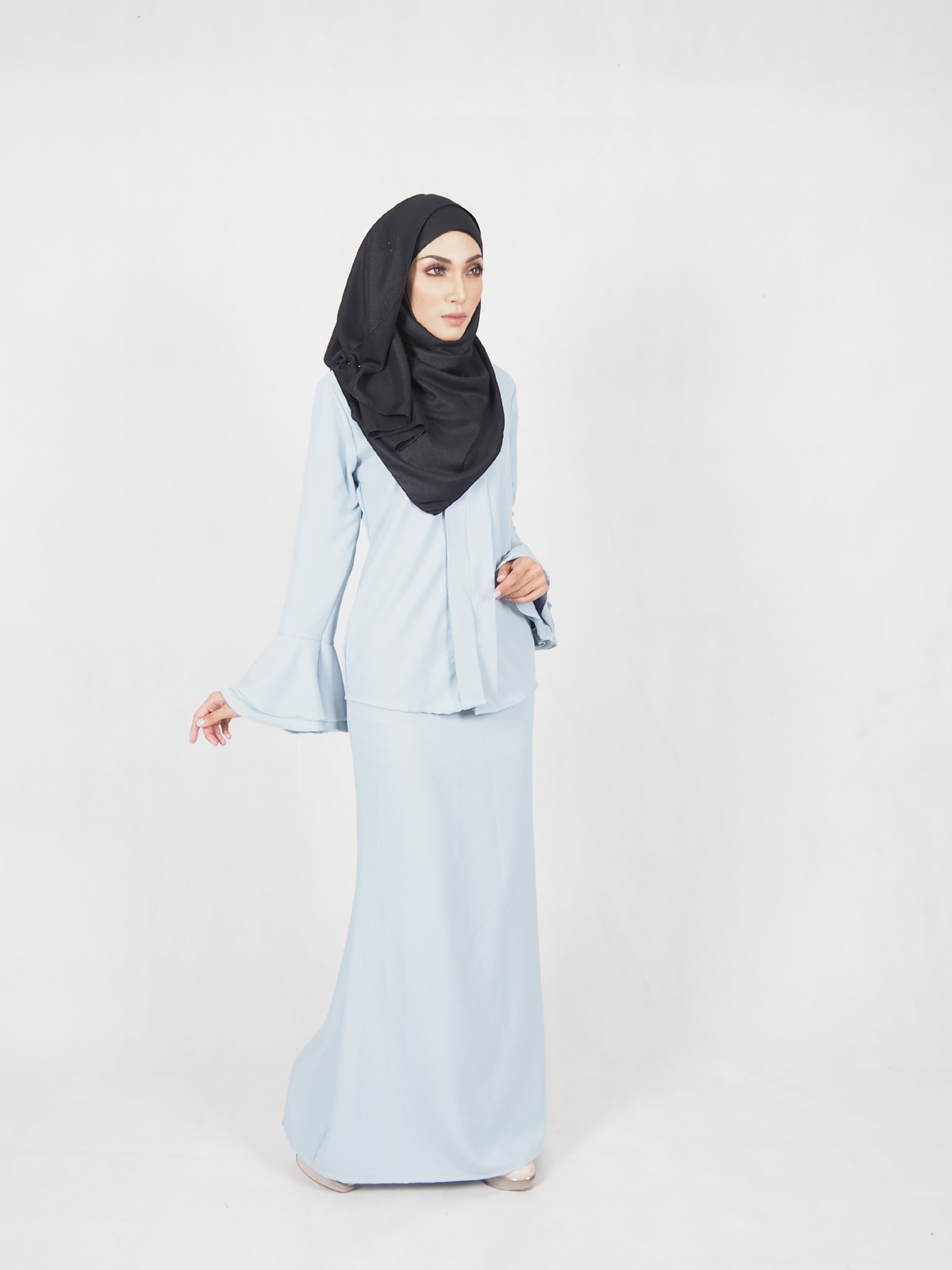 SW4547 Kebaya (Plus Size) Light Blue