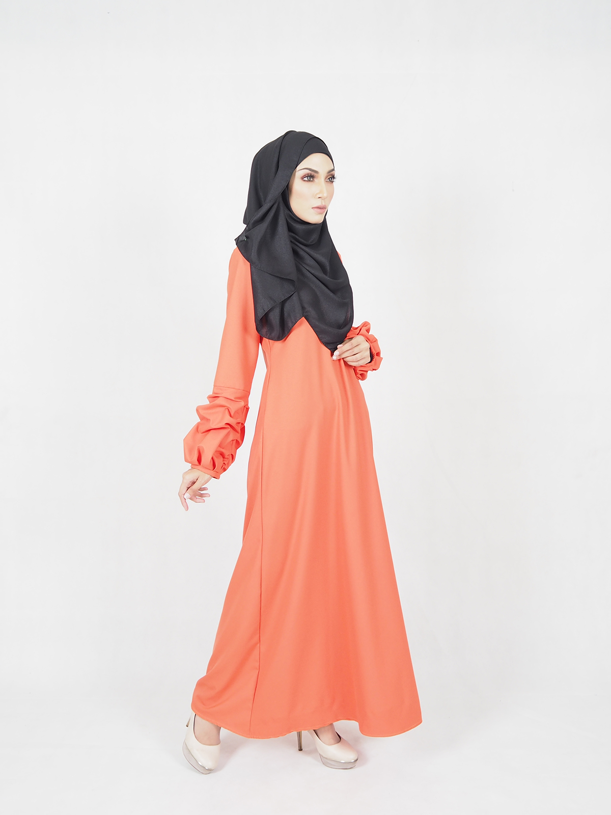 SW4550 Baju Kurung (Plus Size) Orange