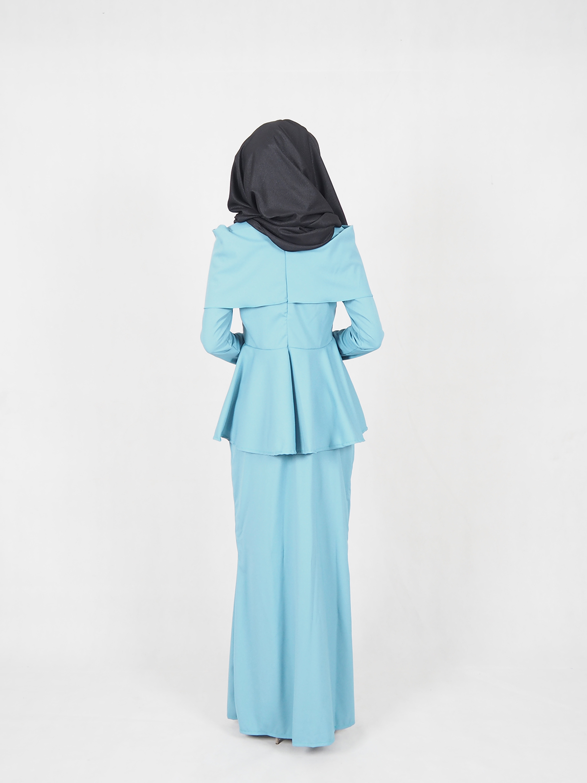 SW4552 Baju Kurung (Plus Size) Blue