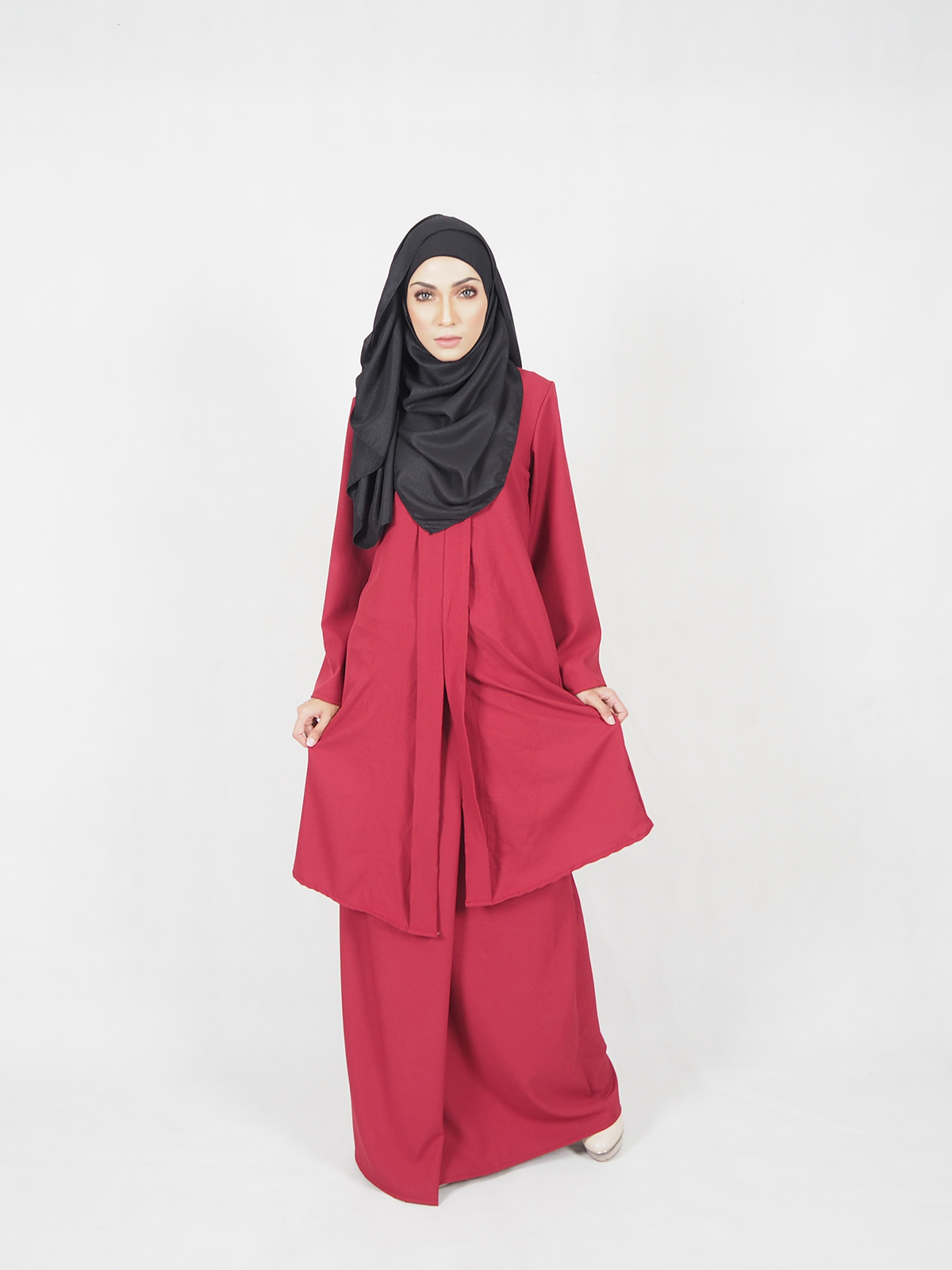SW4557 Kebarung (Plus Size) Maroon