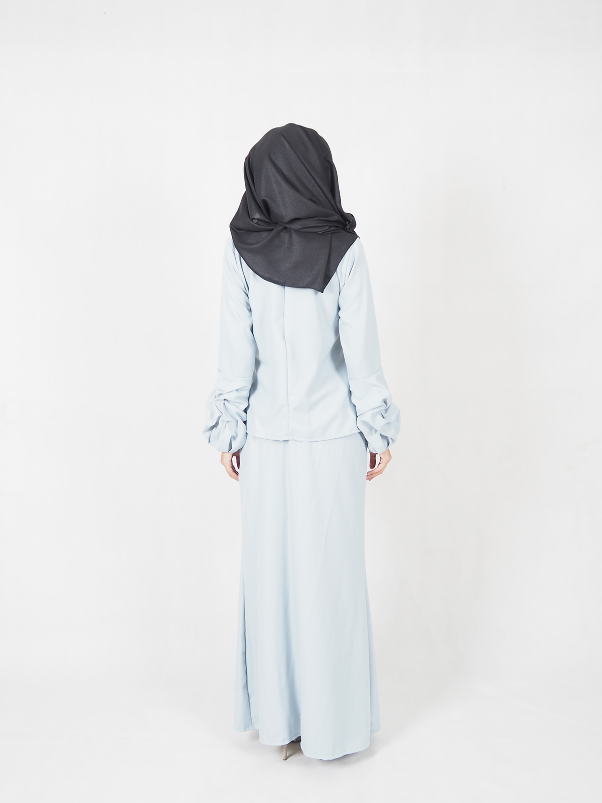 SW4563 Baju Kurung (Plus Size) Light Blue