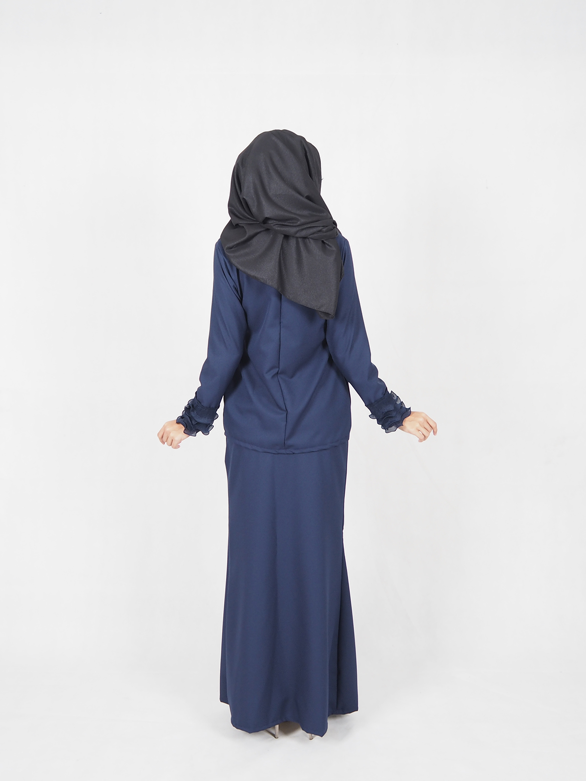 SW4565 Baju Kurung (Plus Size) Dark Blue