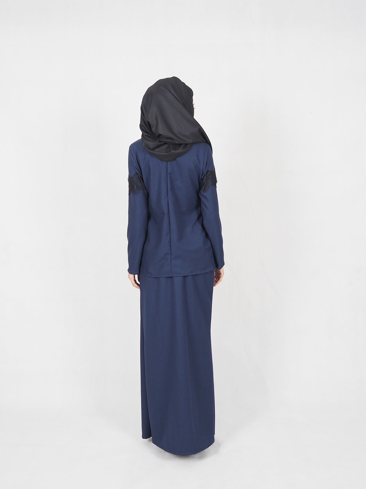 SW4567 Baju Kurung (Plus Size) Dark Blue