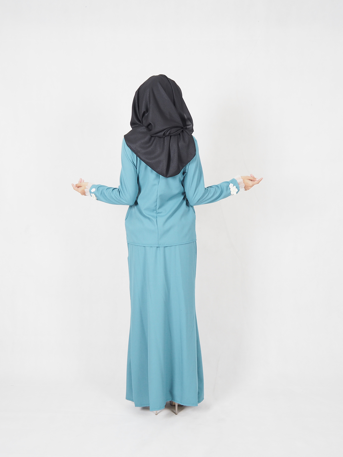 SW4571 Baju Kurung (Plus Size) Blue