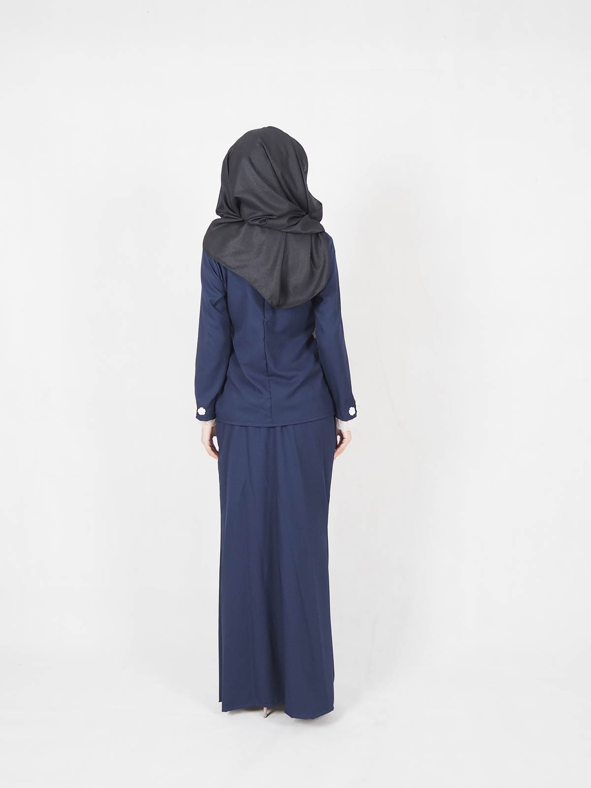 SW4571 Baju Kurung (Plus Size) Dark Blue