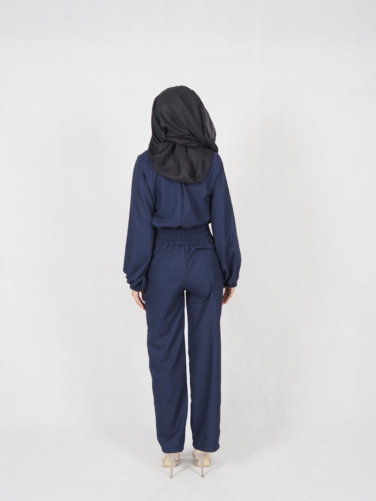 SW4583 Blouse & Pant (Plus Size) Dark Blue