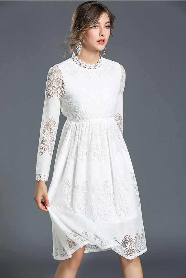 VW10733 Elegant Dress White