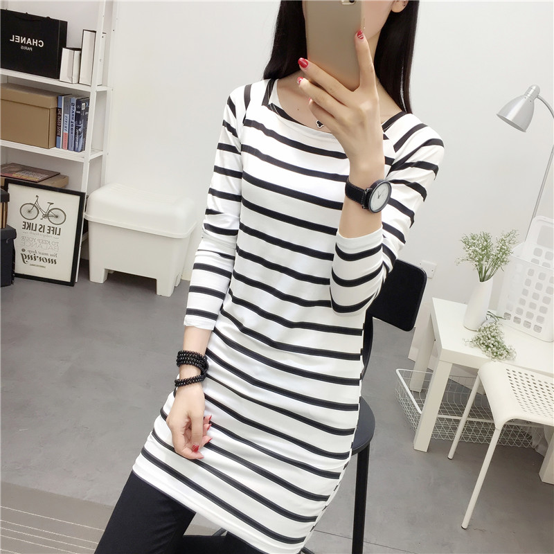 EW20104 Stripe Dress White