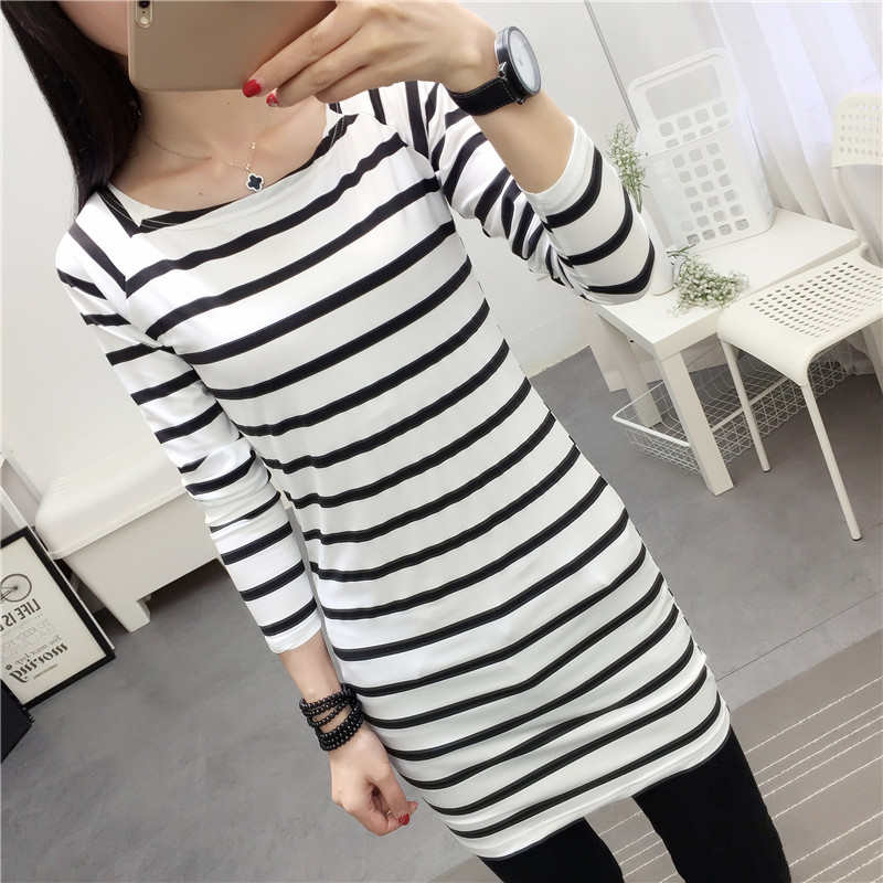 EW20104 Stripe Dress White