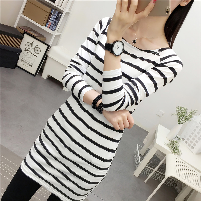 EW20104 Stripe Dress White