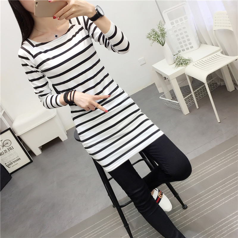 EW20104 Stripe Dress White