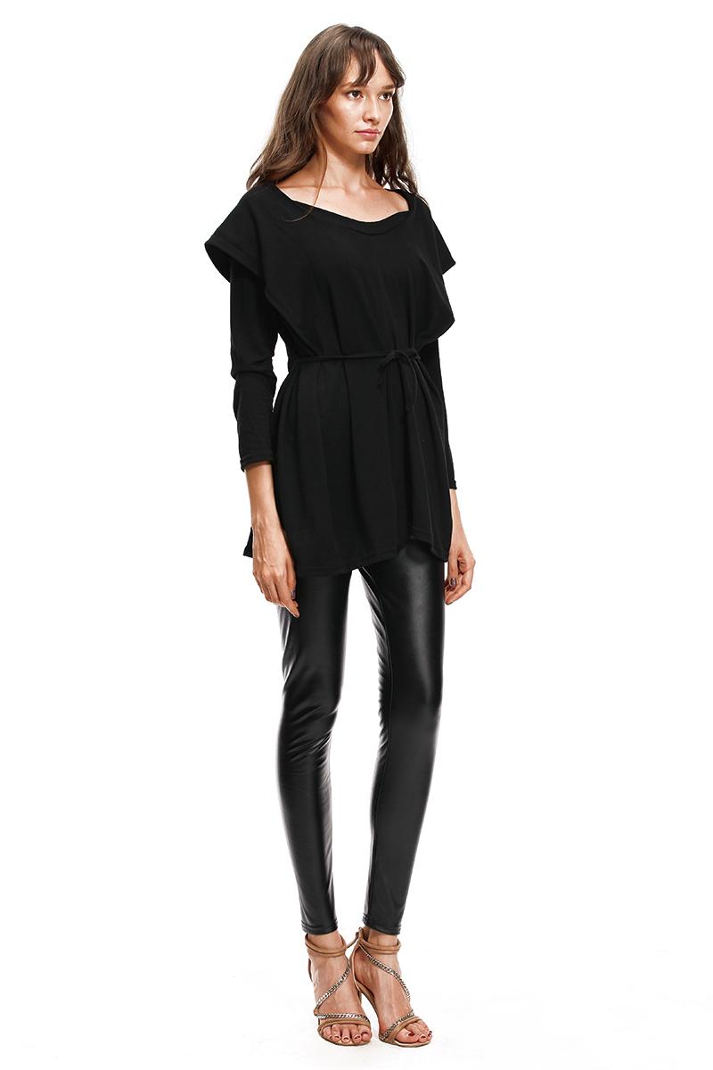 EW20107 Fashion Hooded Top Black
