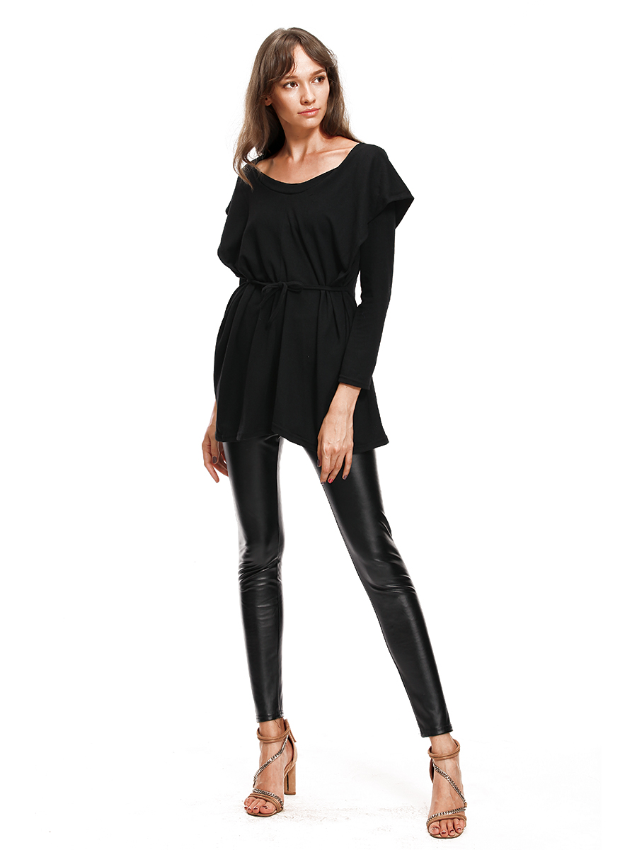 EW20107 Fashion Hooded Top Black