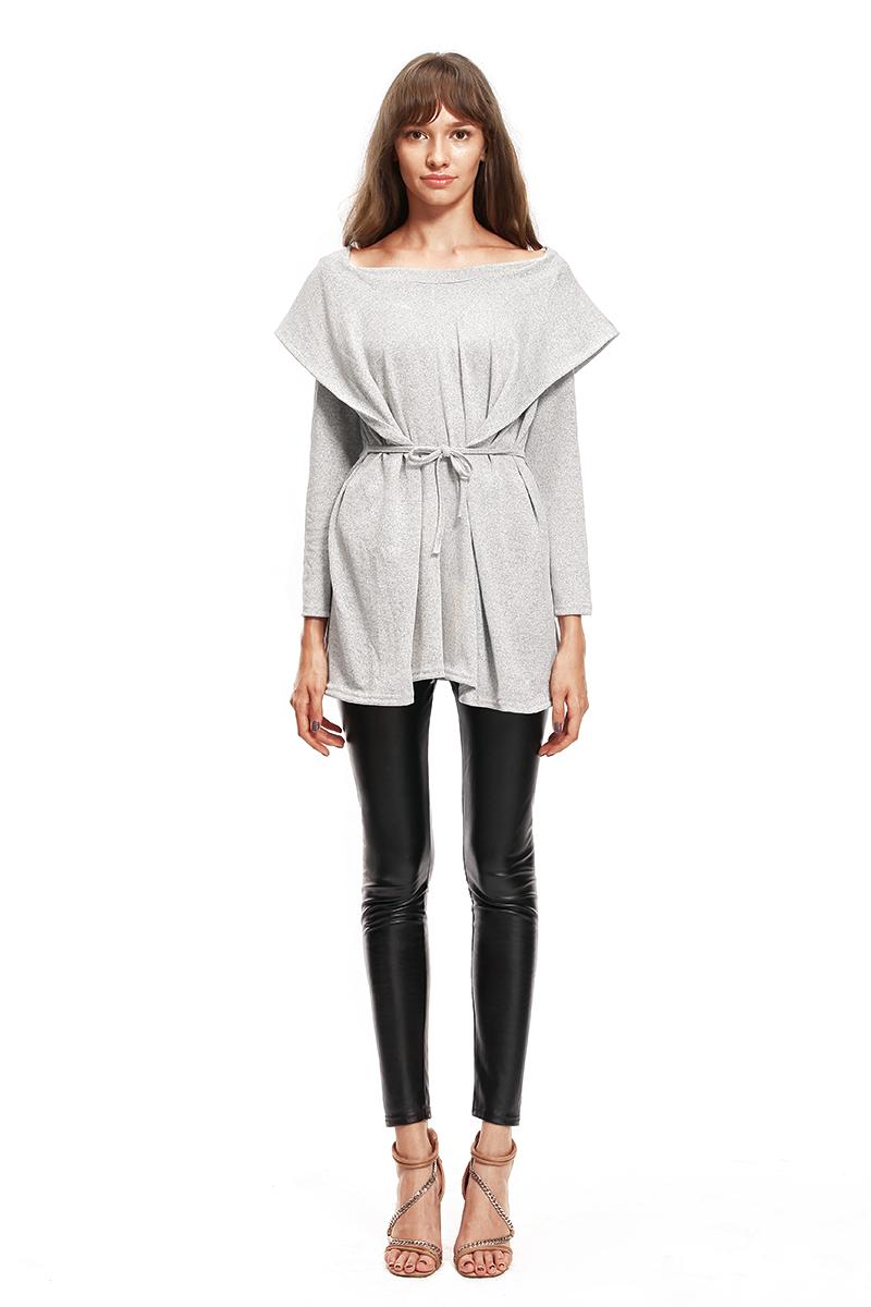 EW20107 Fashion Hooded Top Grey