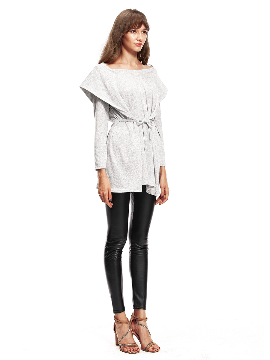 EW20107 Fashion Hooded Top Grey