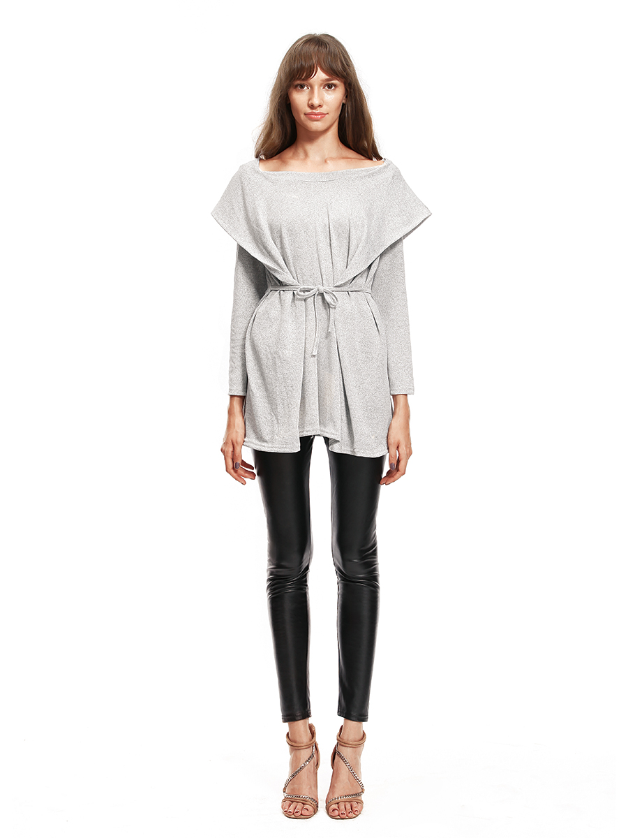 EW20107 Fashion Hooded Top Grey