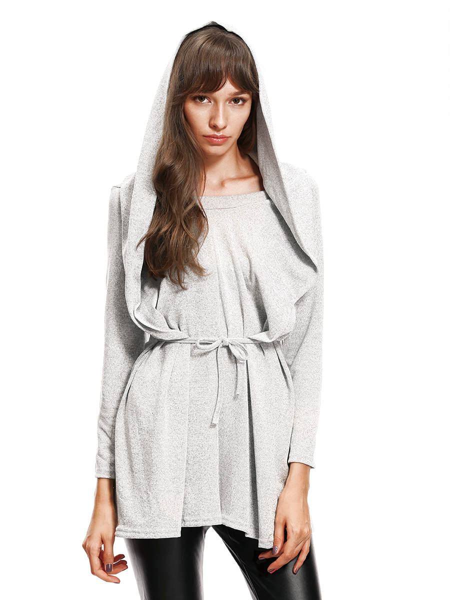 EW20107 Fashion Hooded Top Grey