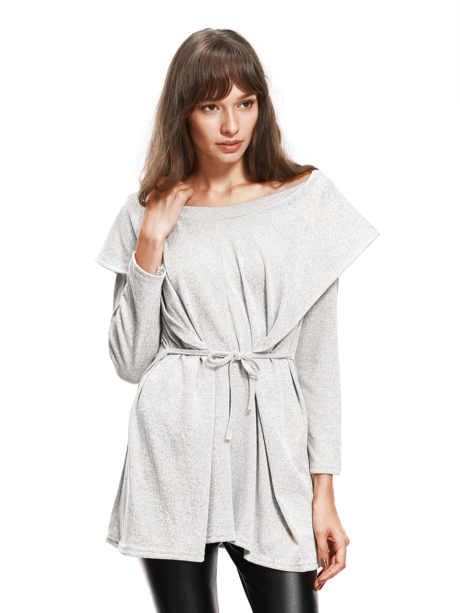 EW20107 Fashion Hooded Top Grey