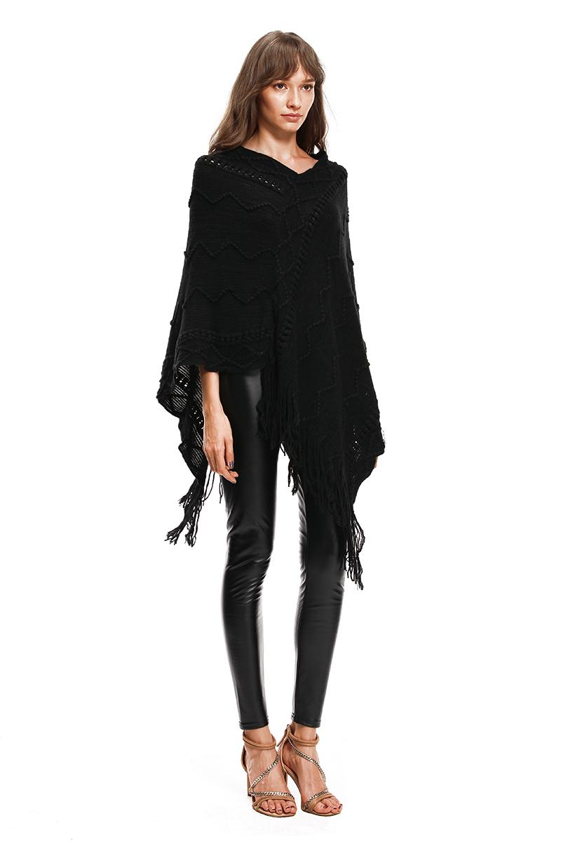 EW20109 Stylish Knit Top Black
