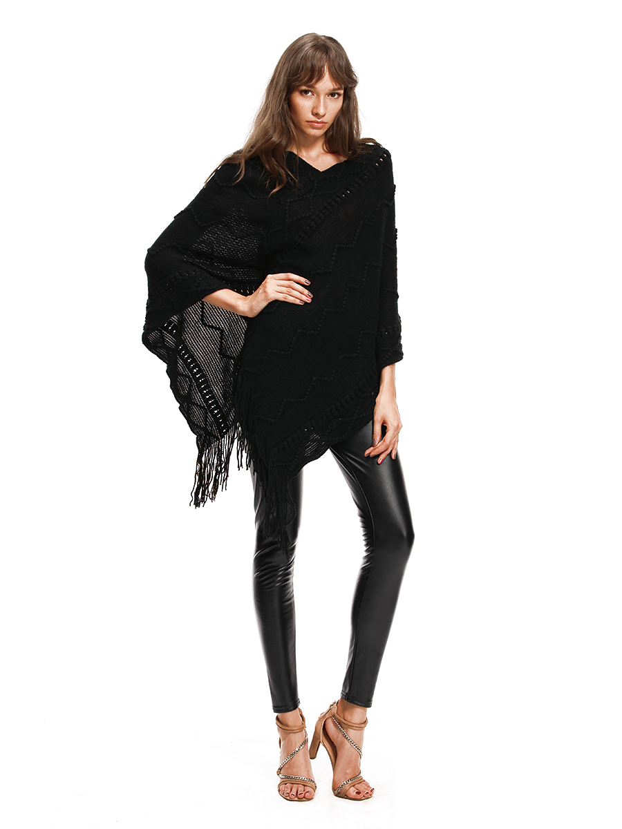 EW20109 Stylish Knit Top Black