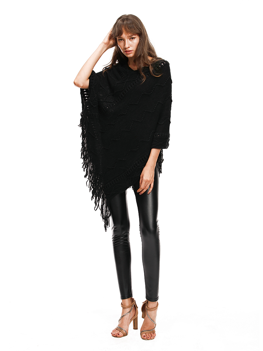 EW20109 Stylish Knit Top Black