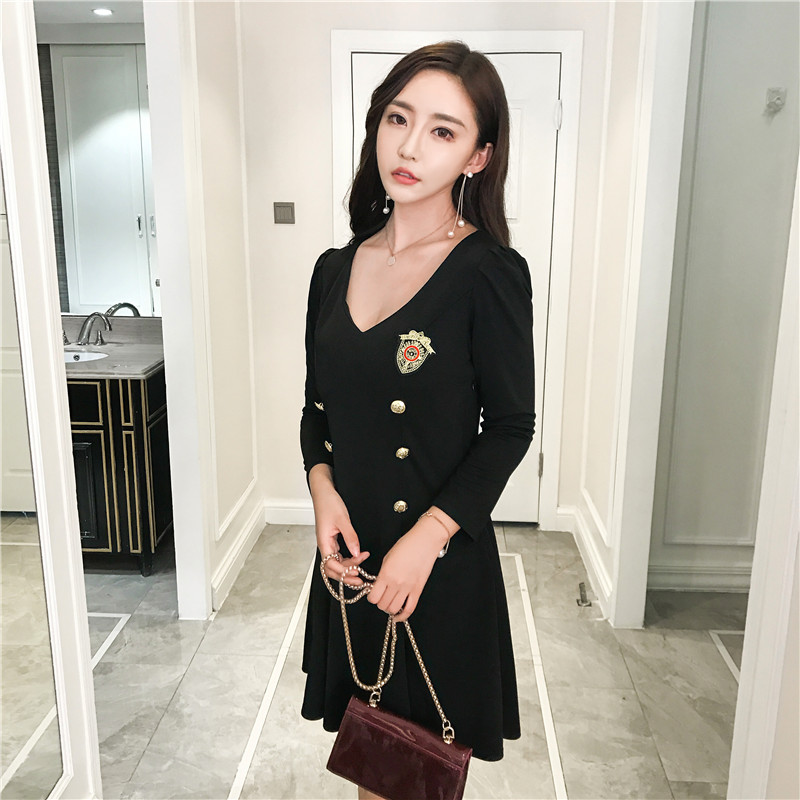 EW20162 Sexy Dress Black