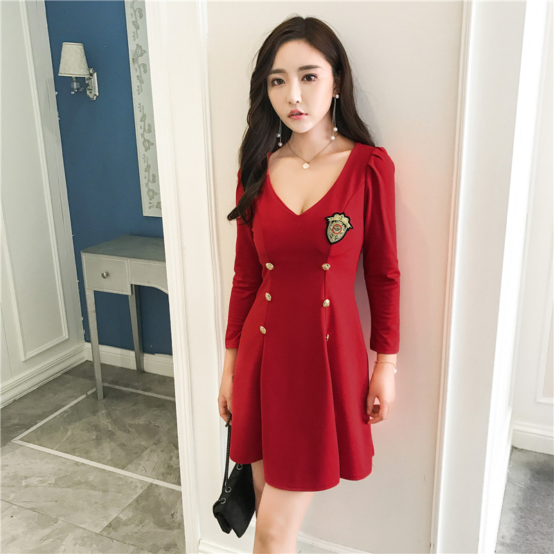 EW20162 Sexy Dress Red
