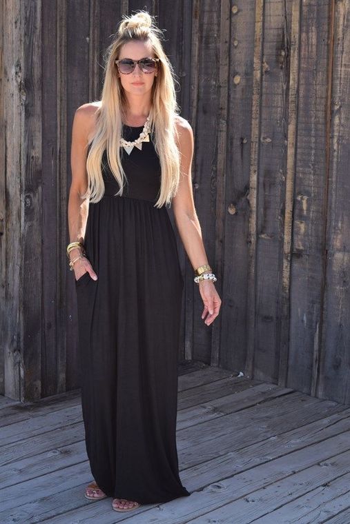 EW20163 Europe Fashion Dress Black