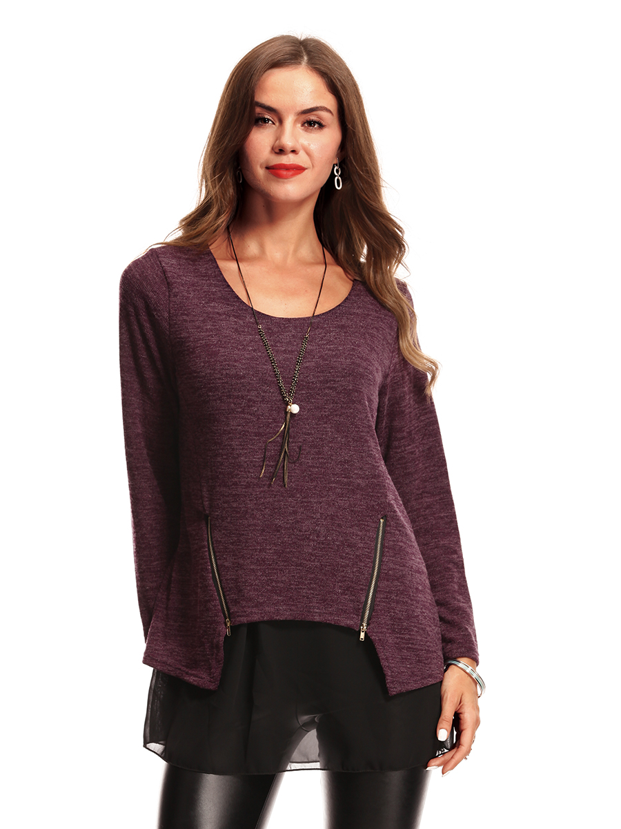 EW20171 Europe Fashion Top Purple