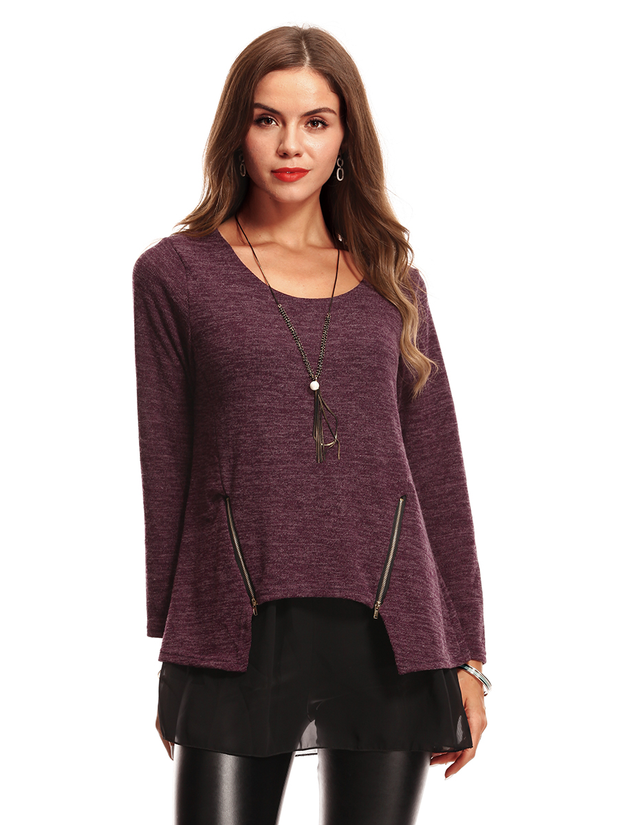 EW20171 Europe Fashion Top Purple