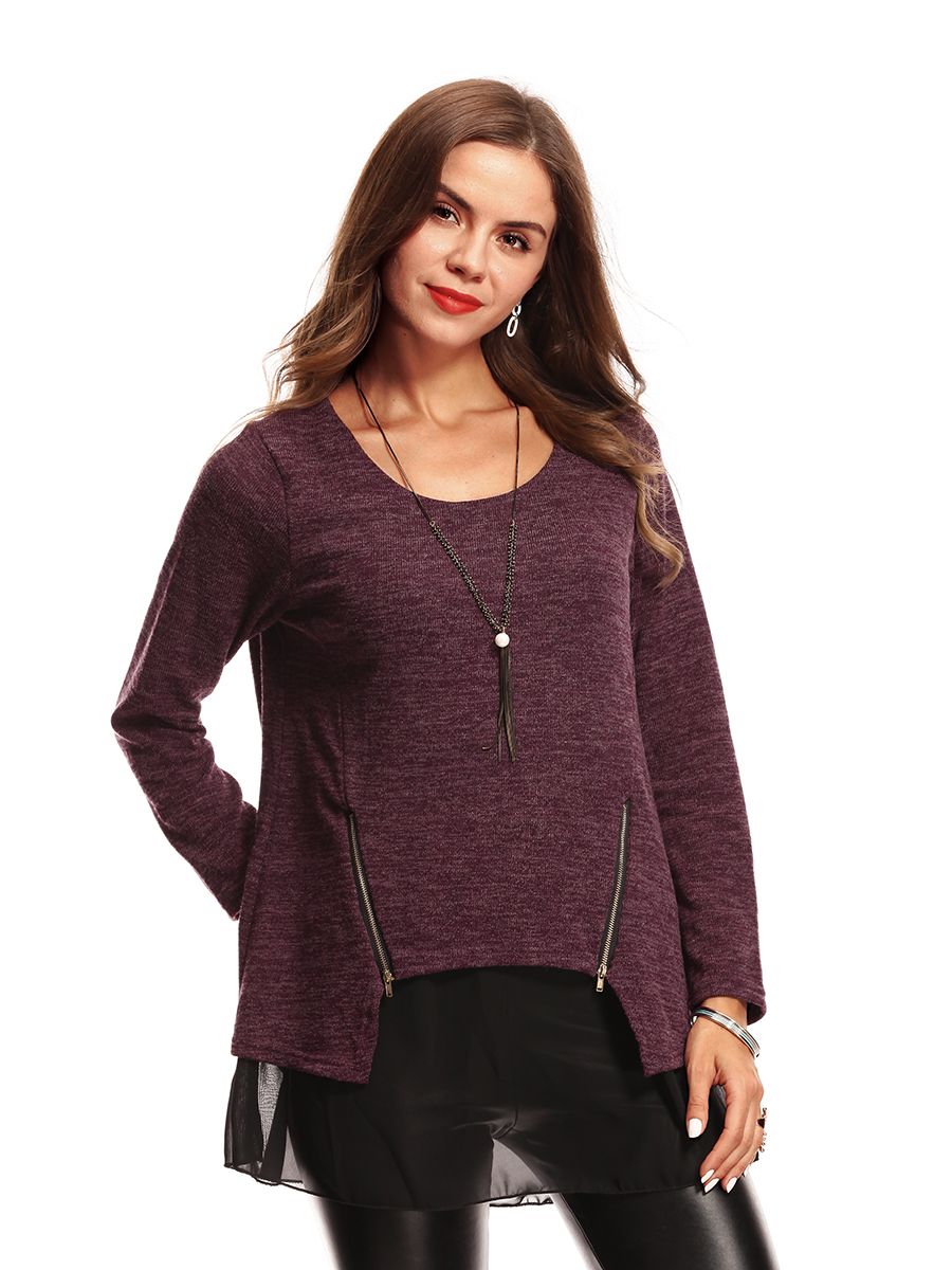 EW20171 Europe Fashion Top Purple