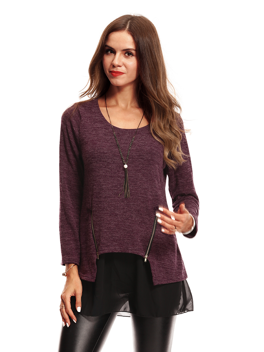 EW20171 Europe Fashion Top Purple