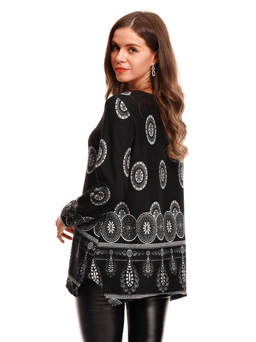 EW20172 Stylish Loose Top Black