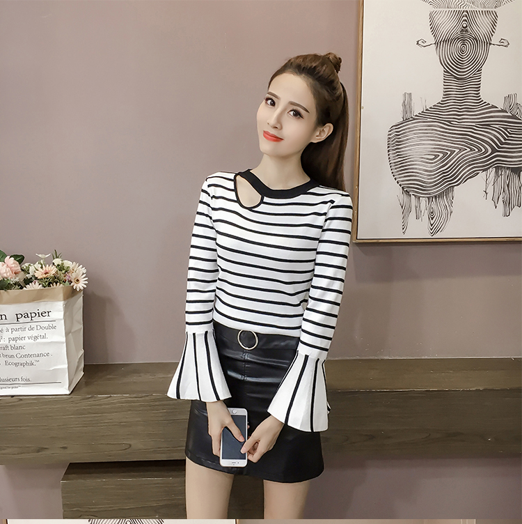 EW20193 Fashion Stripe Top White