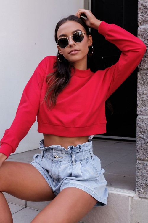 EW20206 Fashion Top Red