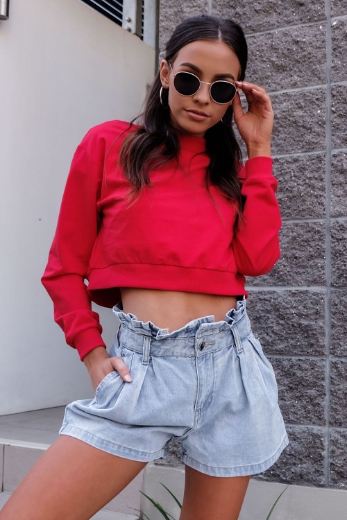 EW20206 Fashion Top Red